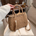 MOODS Rattan Woven Top-handle Bags For Women 2026 Summer Beach Holiday Shoulder Cross Body Basket Bag Luxury Designer Handbags