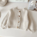 Baby Girls' Sweater Autumn and Spring New Children's Knitted Cardigan Top Fashion Solid Color Kids Outwear Coat
