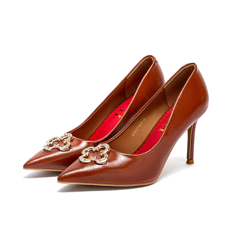 Women's High Heels 2026 Spring Black Business Pointed Shoes Simple Commuting
