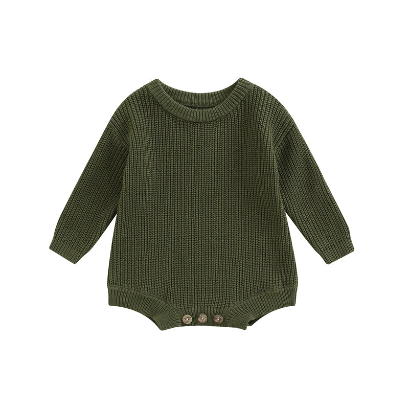 Baby Rompers Cotton Knit Clothes Newborn Infants Solid Color Playsuits Boys and Girls Sweater Jumpsuits Babies Clothing