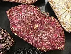 Luxury Purple/Blue Crystal Red Bag Rhinestones Evening Clutch Purse Wedding Ladies Party Clutches Evening Bags for Girl Gift Bag