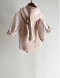 Knitted Baby Clothes Newborn Cute Hooded Baby Girl Boy Romper Clothes With Bunny Ear Cotton Infant Sweater Baby Romper Jumpsuit