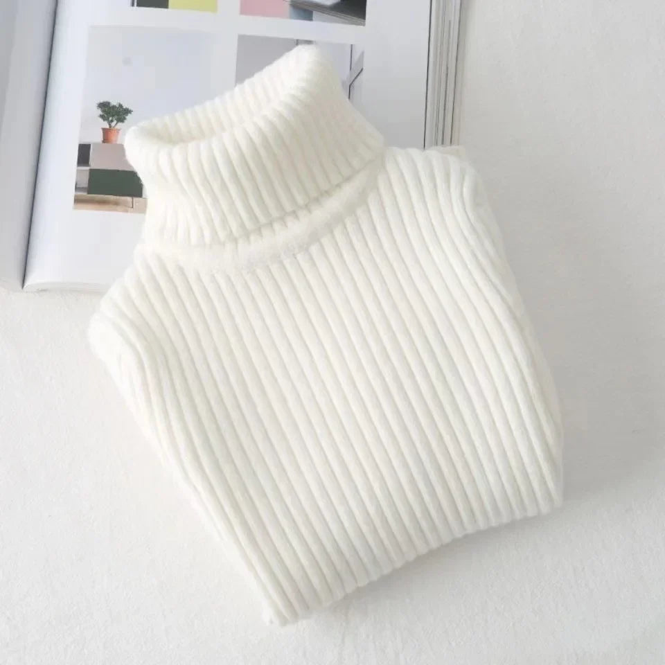 New Sweater Kids Sweaters Autumn Girls Turtleneck Sweaters 1-9Yrs Baby Boys Pullover Winter Knitted Bottoming Boys Sweaters