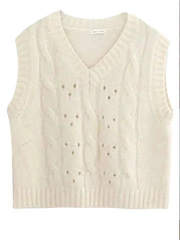 Japan Style Cute Women Sweater Vest Printed Sleeveless Loose Outerwear Knitted Waistcoat 2026 Vintage Y2K Autumn Pullovers Tops