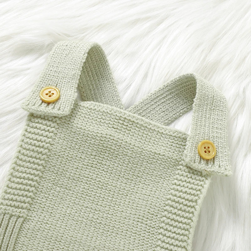 Newborn Baby Rompers Comfort Towels Knitted Girls Boy Jumpsuit Outfits Sleeveless Autumn 0-18M Infant Clothing Sets 3pcs Fashion