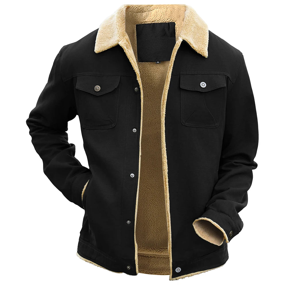 2025 New Men's Jackets Winter Warm Waterproof Fleece Lined High Quality Multi-color Coat Comfortable Casual Outerwear US Size