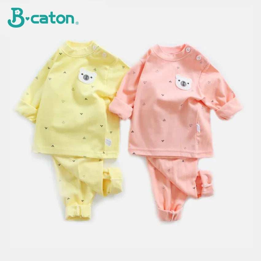 Baby Clothes Underwear R Kids Tops Pants Newborn Pajama Suit Home 100% Cotton Sets Boy Girls Warm Autumn Children's Clothing