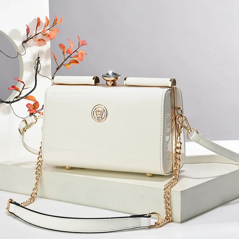 New Women Handbags Fashion Embossed Craftsmanship Portable Shoulder Bag Top-handle Diamond Ladies Bag Wedding Party Bags Women
