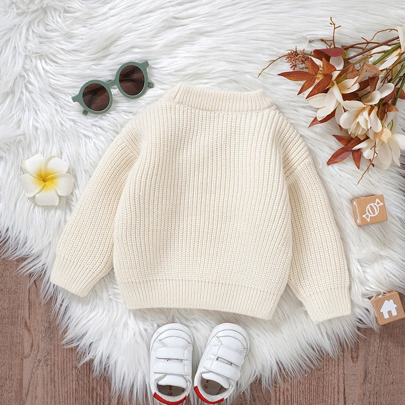 Baby Sweaters Knitted Infant Boys Girls Pullover Fashion Embroidered Bees Newborn Children Clothing Long Sleeve Tops Autumn Warm