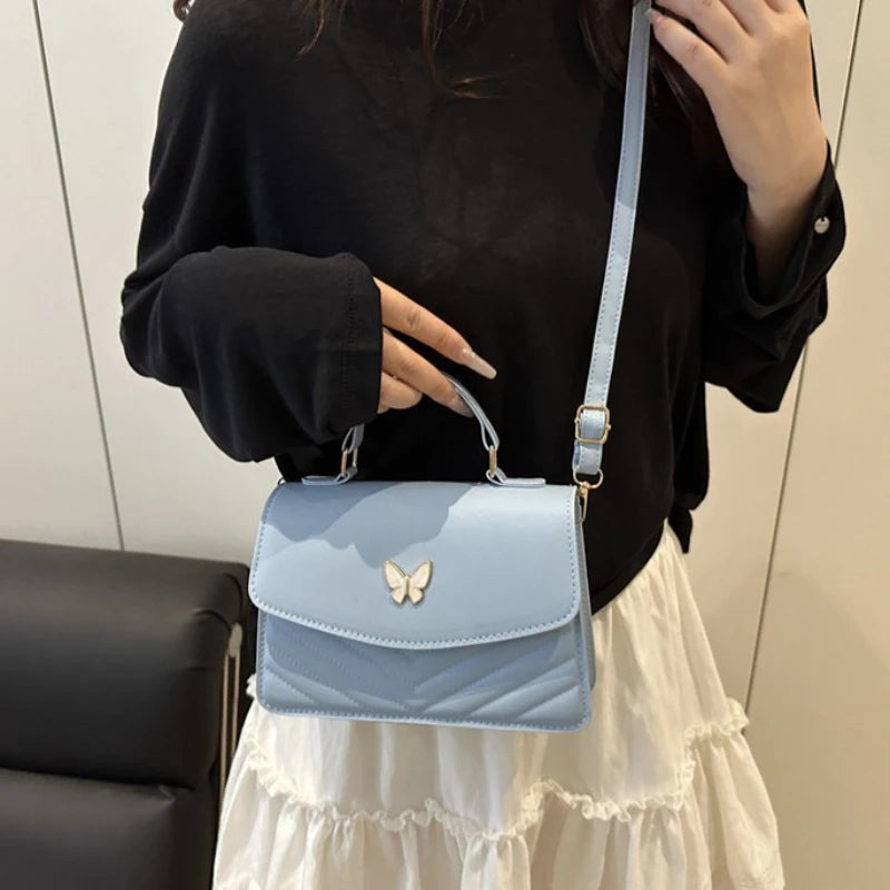 Quilted Crossbody Bags for Women,Gold Butterfly Top Handle Bags,Adjustable Shoulder Strap, Elegant Flap Evening Purse for Dating