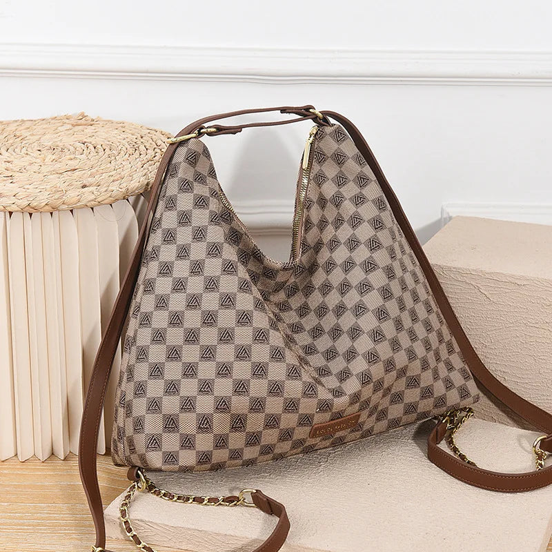 Large Capacity Women's Tote Bag 2025 Autumn Winter Double Shoulder Single Shoulder Crossbody Underarm Bag Urban Minimalist St...