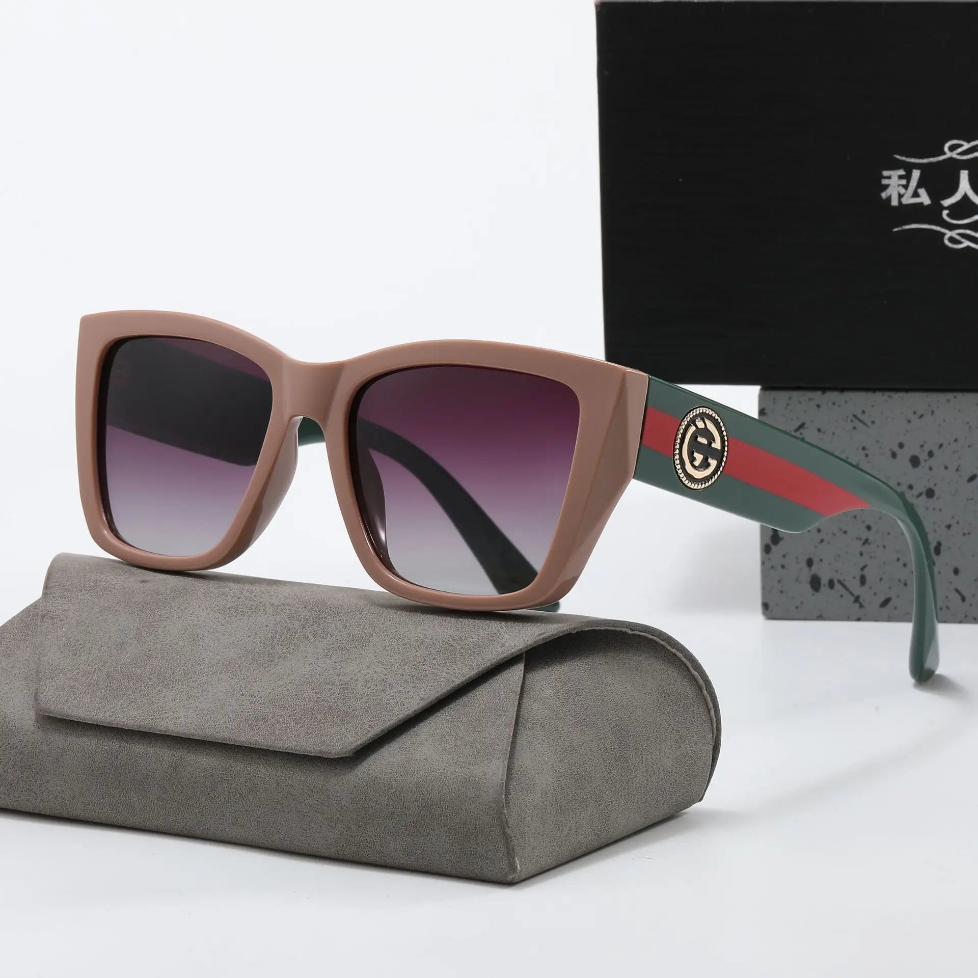 Big Frame Vintage Sunglasses Women Men Brand Square Sun Glasses Fashion Eye Glasses Goggle for Male Female Polygon Sunglasses