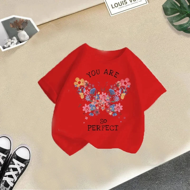 Girls Short Sleeve T-shirt Summer New Children's Top Loose Fashion Short Sleeves Clothes Kids Clothes