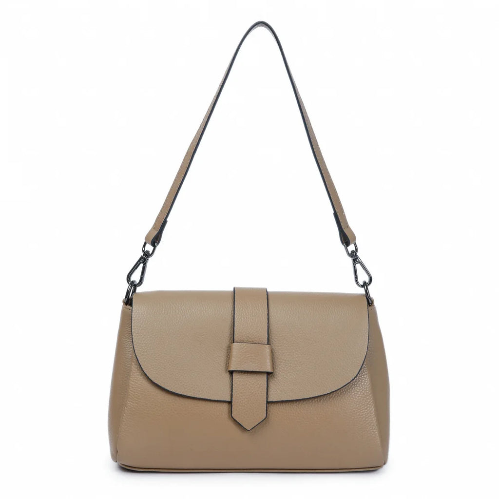 Genuine Leather Crossbody Bag for Women 2026 Lightweight Square Shoulder Bag Top Layer Cowhide Soft Underarm Bag for Mom