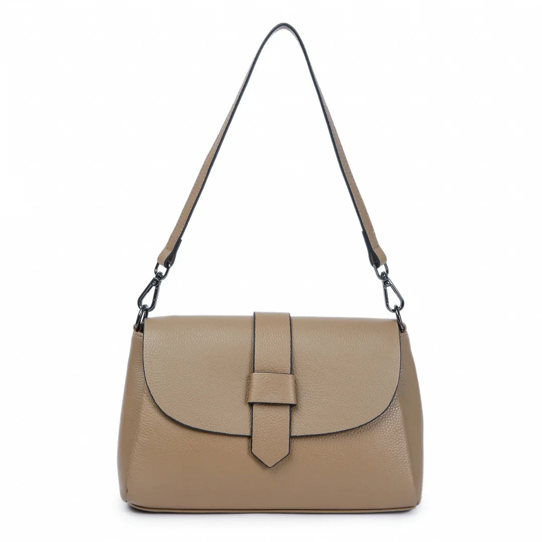 Genuine Leather Crossbody Bag for Women 2026 Lightweight Square Shoulder Bag Top Layer Cowhide Soft Underarm Bag for Mom