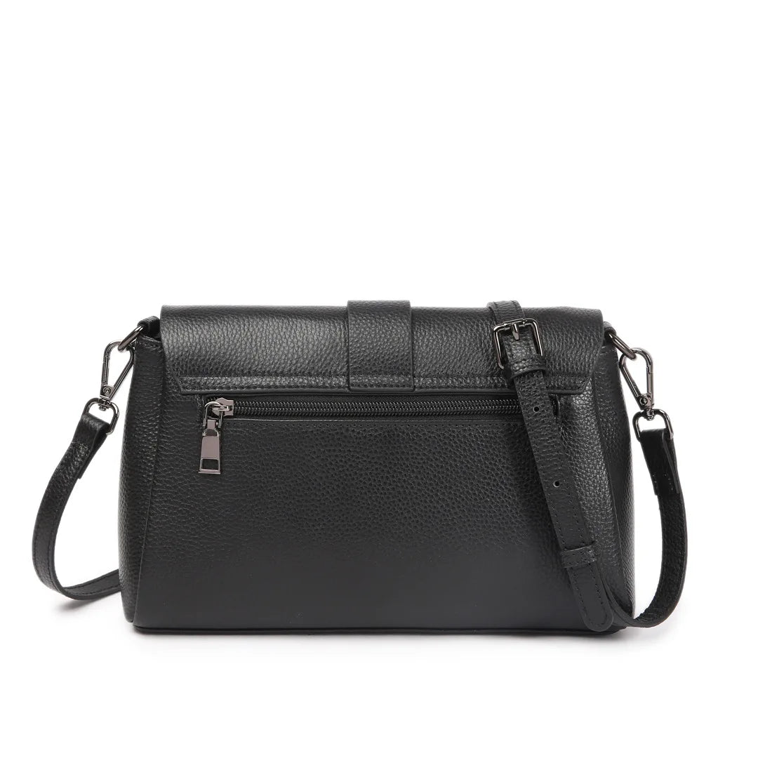 Genuine Leather Crossbody Bag for Women 2026 Lightweight Square Shoulder Bag Top Layer Cowhide Soft Underarm Bag for Mom