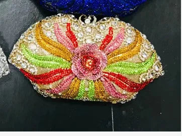 Luxury Purple/Blue Crystal Red Bag Rhinestones Evening Clutch Purse Wedding Ladies Party Clutches Evening Bags for Girl Gift Bag