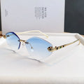 Brand Designer Women's Sunglasses Metal Rimless Design Sunglasses UV400 Sunshade Glasses Women Sunscreen Sun Glasses