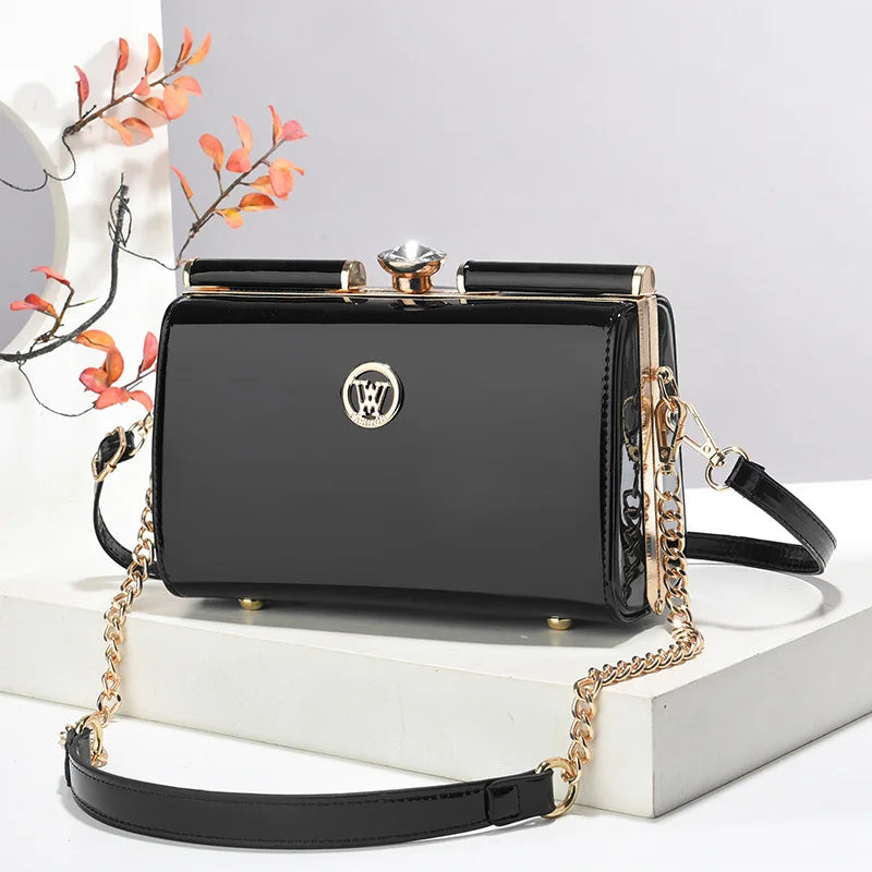 New Women Handbags Fashion Embossed Craftsmanship Portable Shoulder Bag Top-handle Diamond Ladies Bag Wedding Party Bags Women